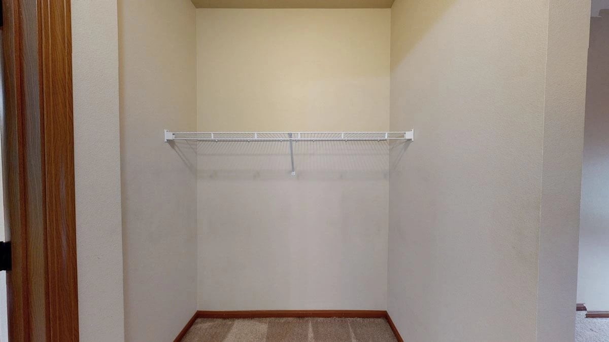 Empty closet with shelf and rod