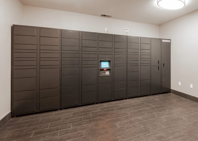 Package locker system in a multifamily property