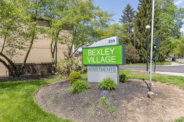 Bexley Village Apartments monument sign.