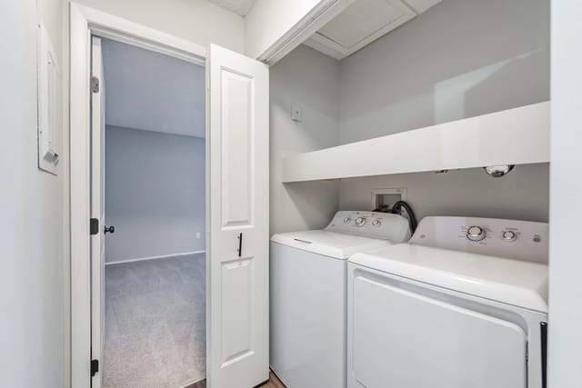 Washer and dryer in a closet