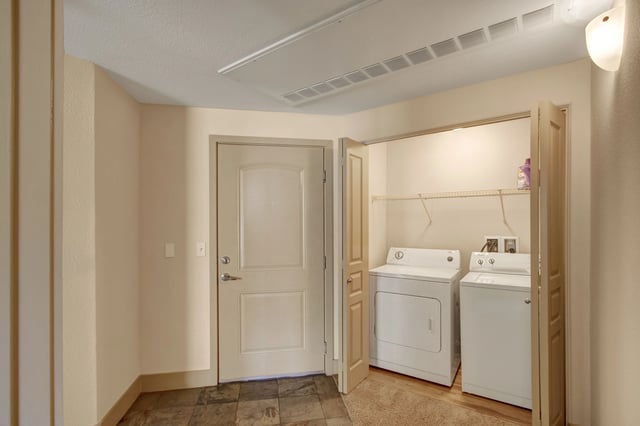 In-unit laundry with washer and dryer
