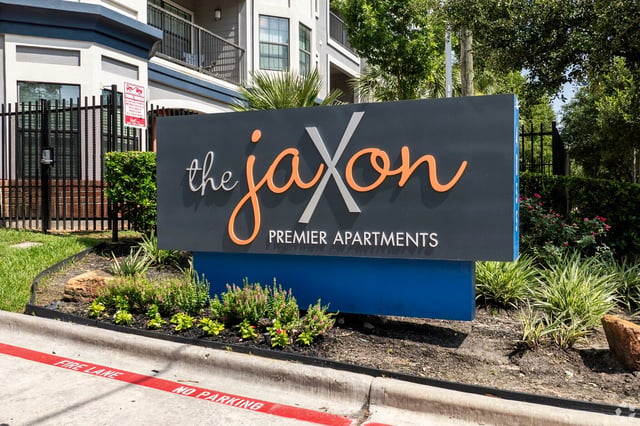 The Jaxon Premier Apartments monument sign.
