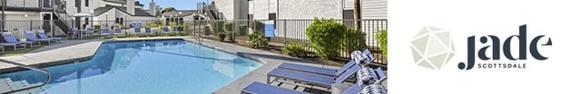 Swimming pool with lounge chairs at Jade Scottsdale.