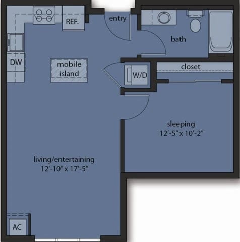 One Bedroom B4 floor plan