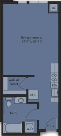 Studio A3 floor plan