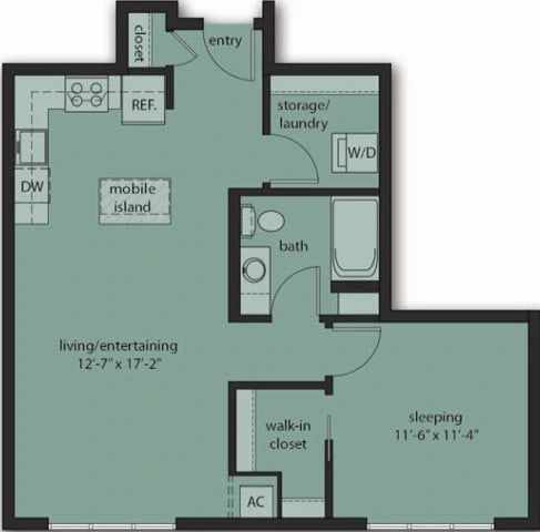 One Bedroom C10 floor plan