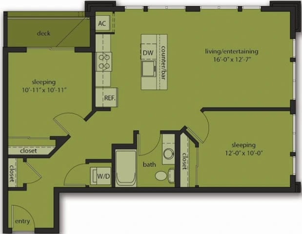 Two Bedroom C9 floor plan