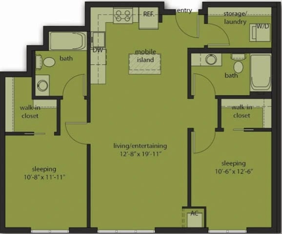 Two Bedroom E9 floor plan