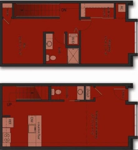 Townhome TH1 + Den floor plan