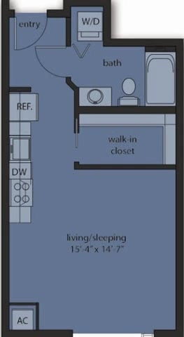 Studio A2 floor plan