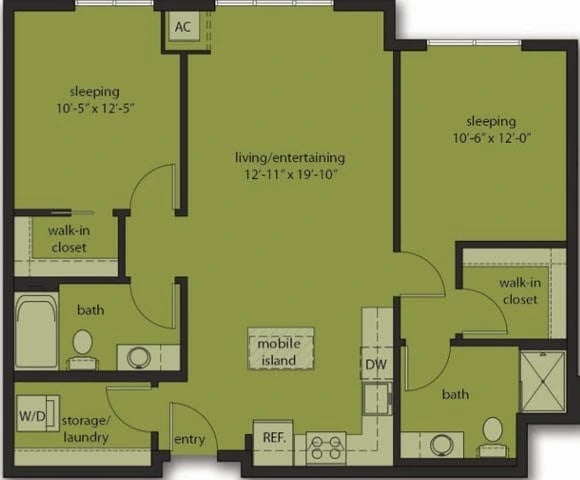 Two Bedroom - E8 Upgraded floor plan