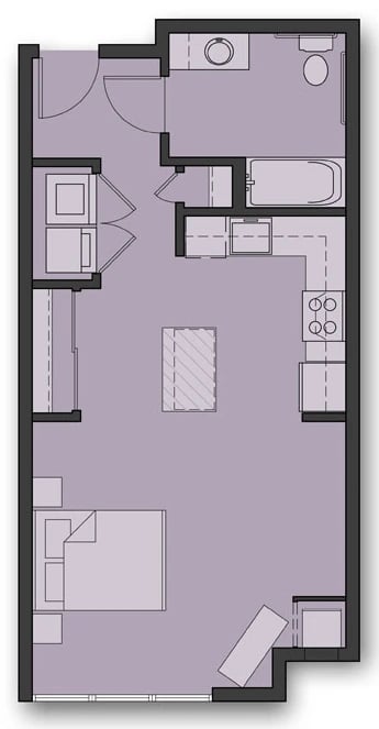 Studio A-BF floor plan