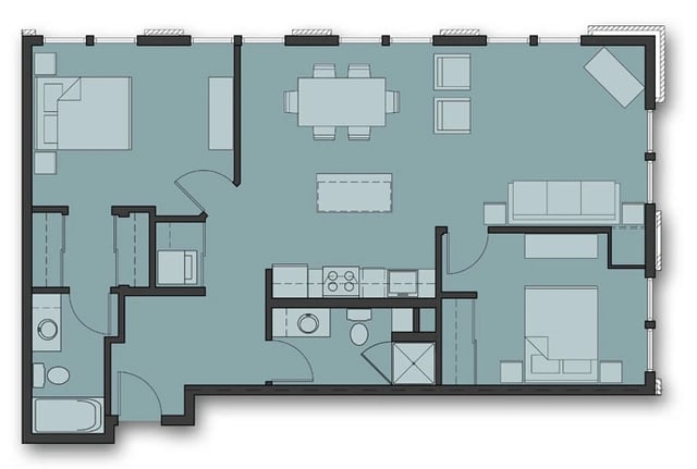 Two Bedroom C.2 floor plan