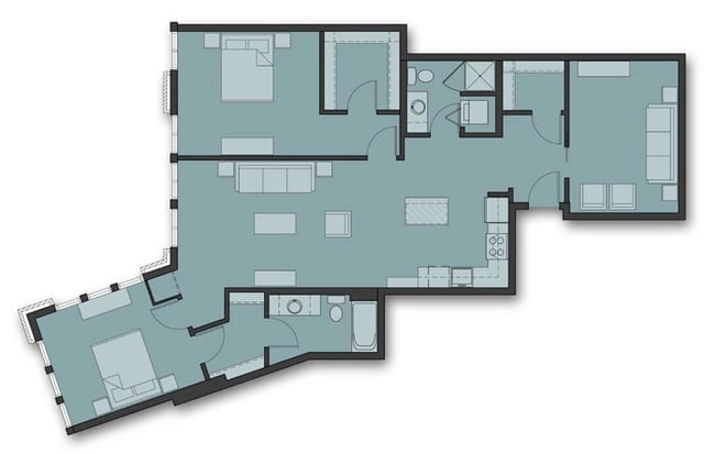 Two Bedroom C.3 floor plan