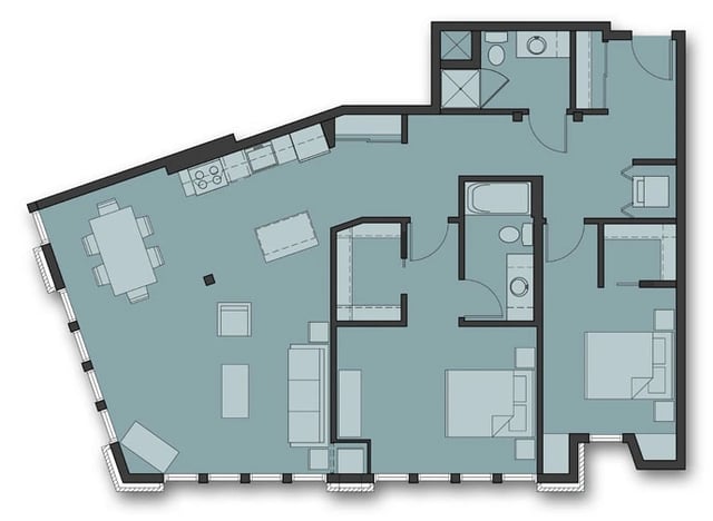 Two Bedroom C.4 floor plan