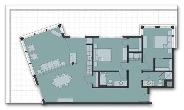 Two Bedroom C.6 floor plan