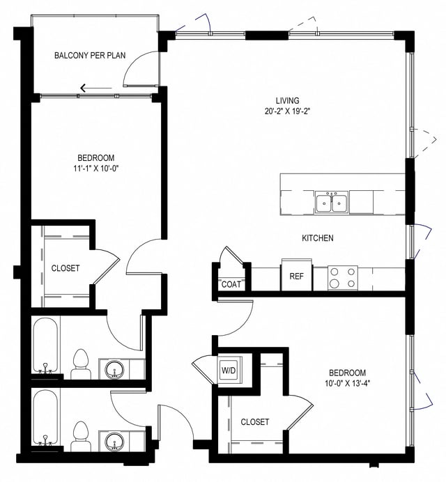 Two Bedroom C7 floor plan