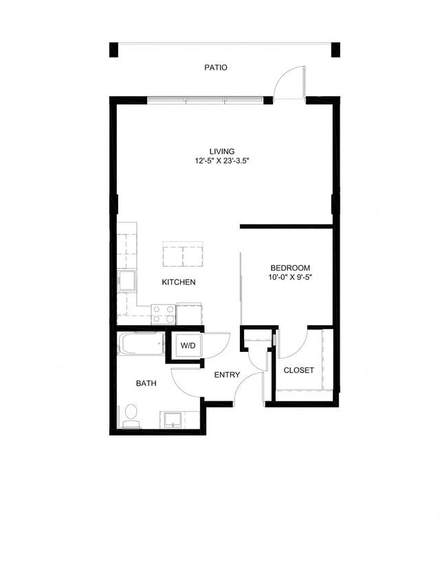 One Bedroom E8 floor plan