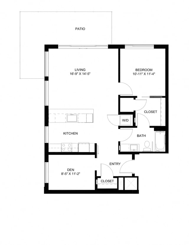 One Bedroom Den C5 floor plan
