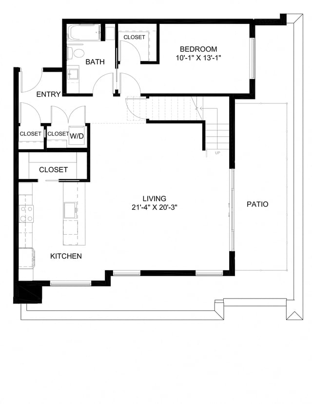 Two Bedroom G1 floor plan