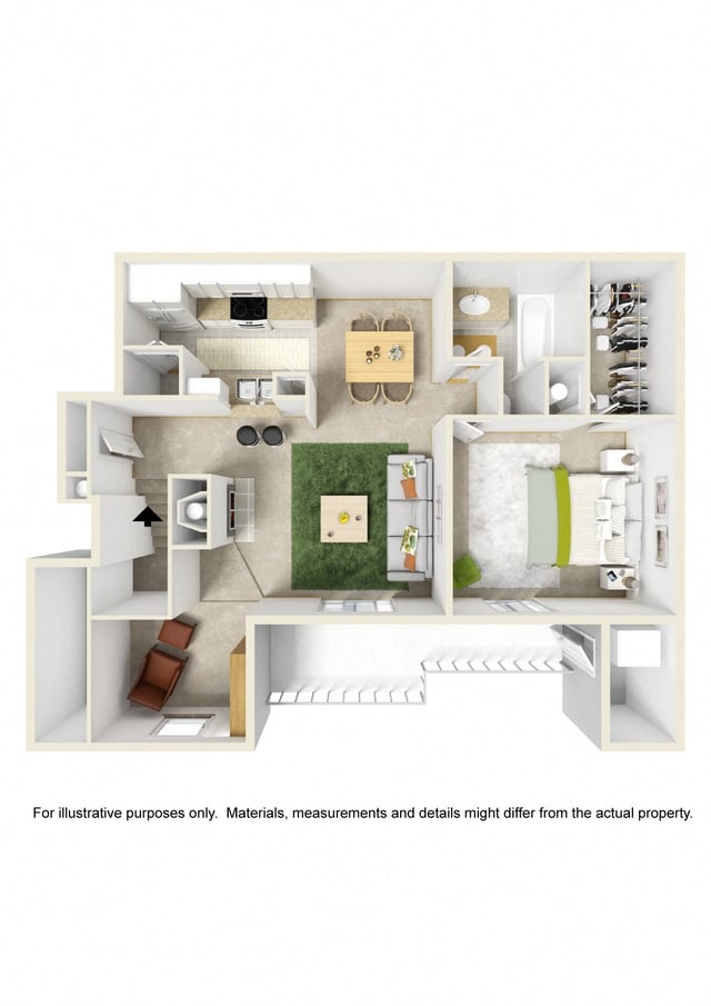 1 Bed Flat floor plan