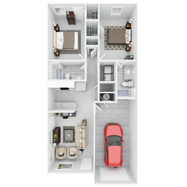 Chisholm Pointe - 2 Bed 2 Bath with Single Garage floor plan