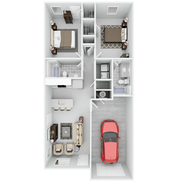 Chisholm Pointe - 2 Bed 2 Bath with Single Garage