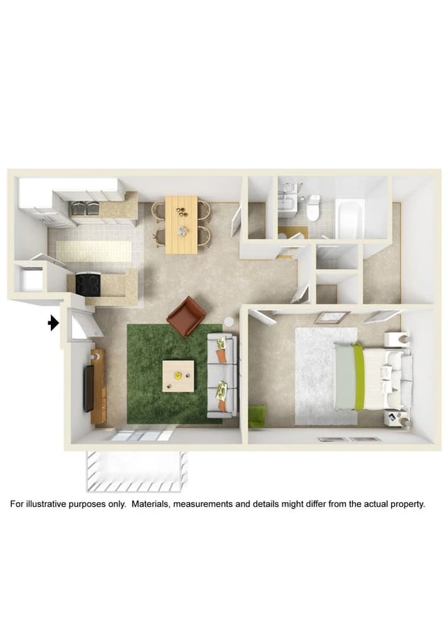 1 Bedroom 1 Bathroom