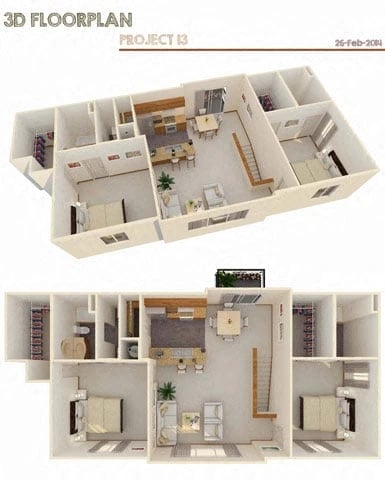 2 Bed 2 Bath Loft w/ Attached Garage (Price Not Included) floor plan