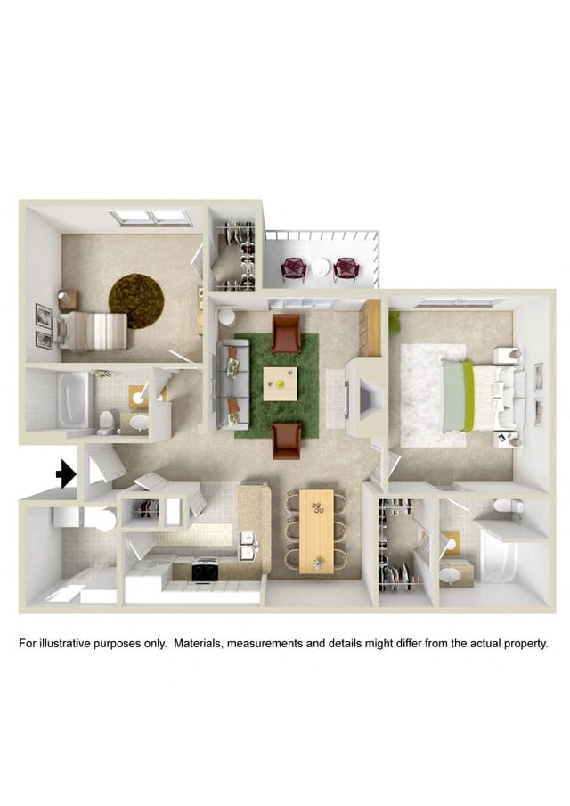 2 Bed 2 Bath PLUS $50 Direct Access Single Garage