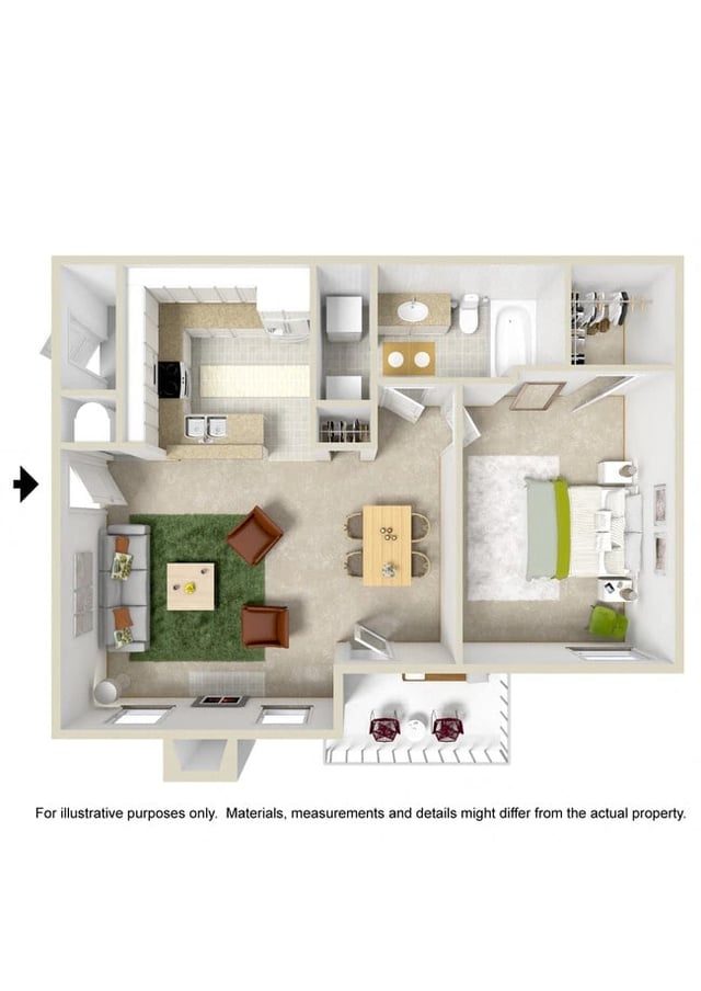 1 Bed 1 Bath with Optional Fireplace or Vaulted...