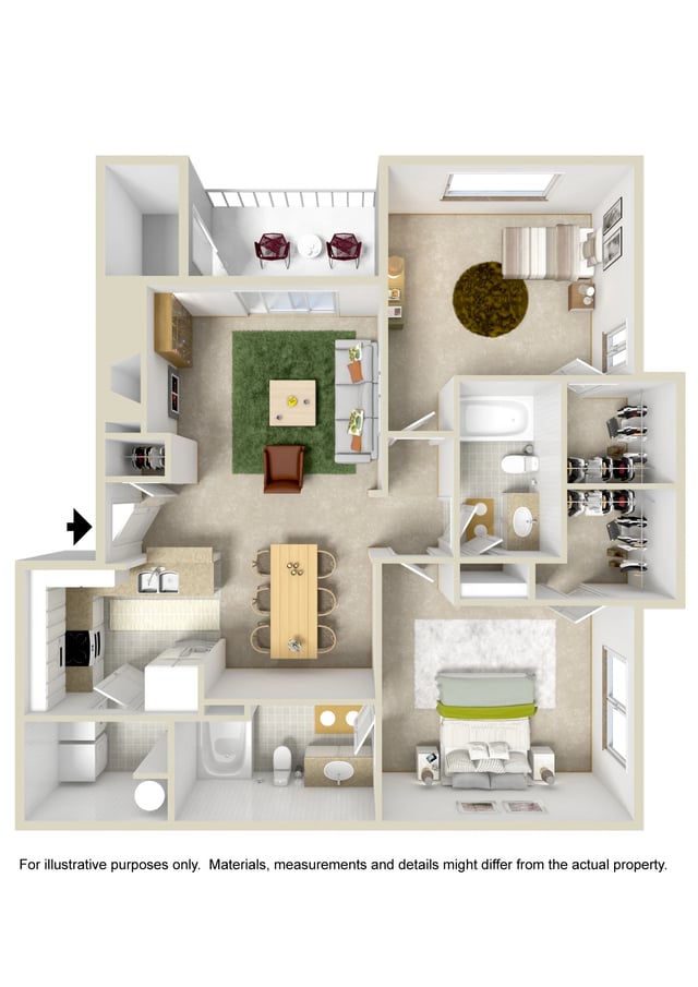 Small 2 Bed 2 Bath