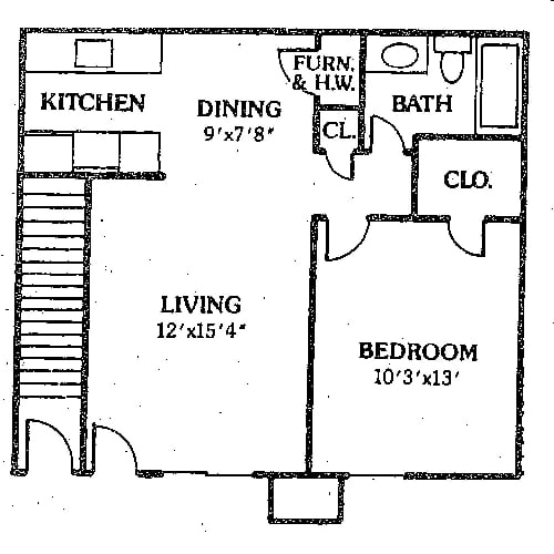 1 Bed 1 Bath Upgrade