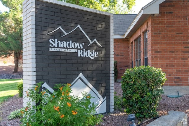 Shadow Ridge Apartments monument sign.