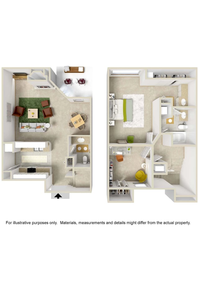 Corporate Suite 2 Bed - All Inclusive (Furnished + Utilities, Call for Rate) floor plan