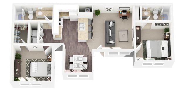 2 Bed floor plan