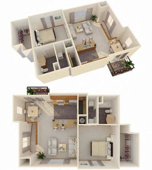 1 Bed Loft w/ Garage (Price not included) floor plan