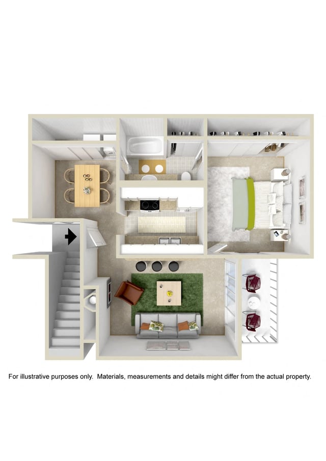 Standard 1 Bed floor plan