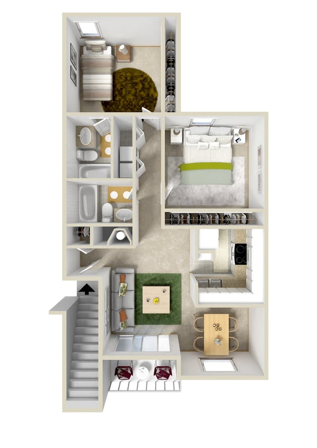 Standard 2 Bed floor plan