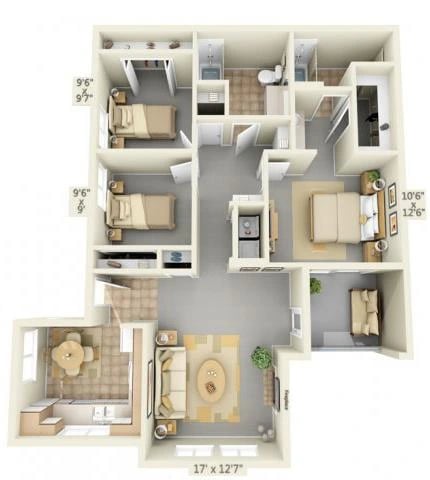 Scarlet floor plan