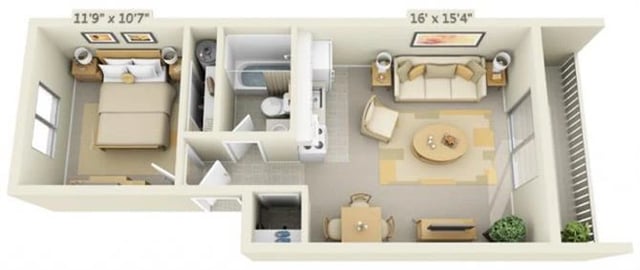 Super Studio floor plan