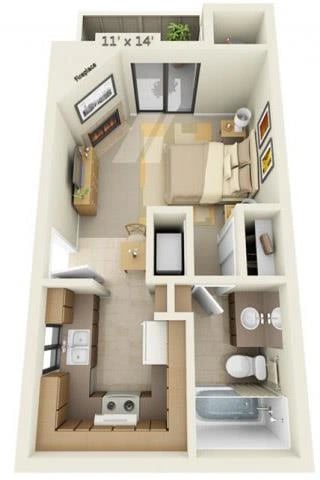 Studio floor plan