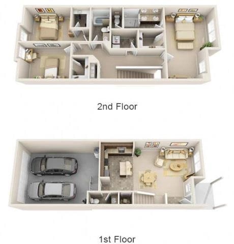 3BR-2.5BA - The Sequoia floor plan