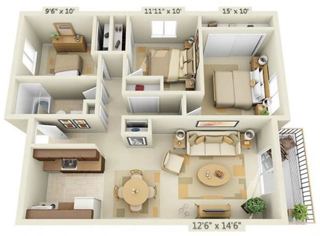 3 Sisters Mountain floor plan
