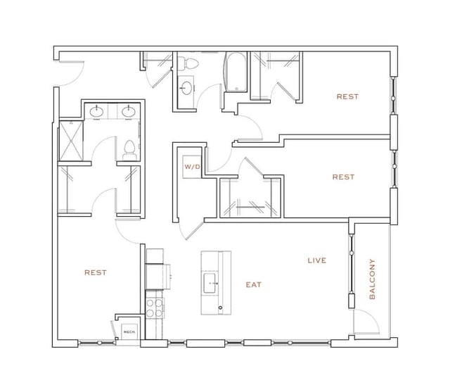 E1 floor plan