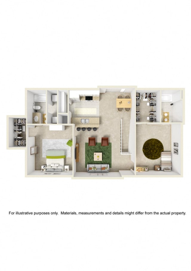 2 Bed 2 Bath w/ Attached Garage (Price not included) floor plan