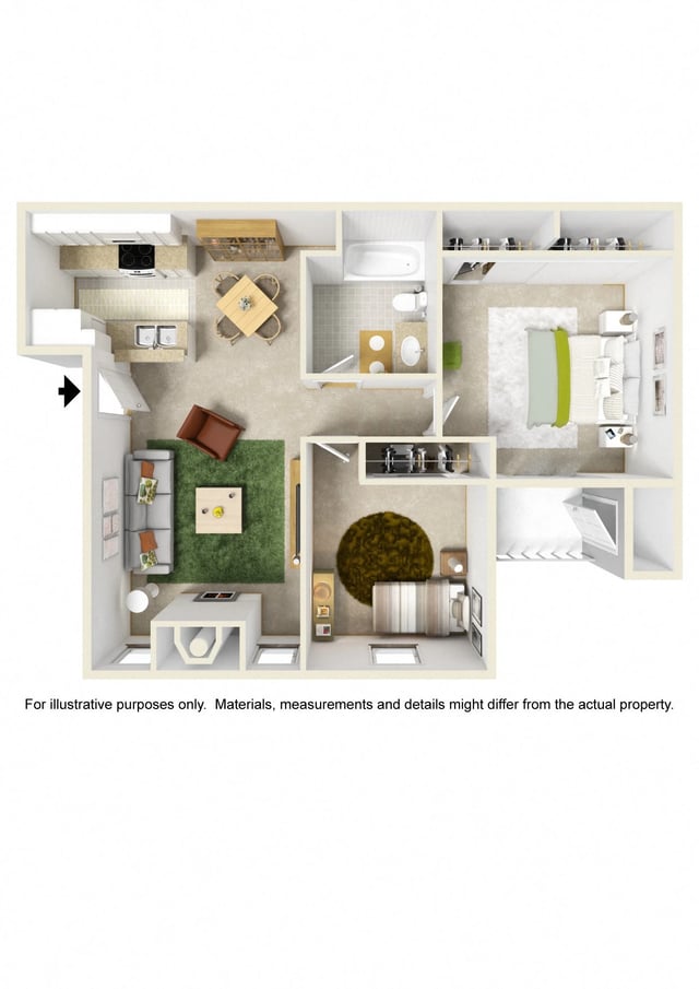 Two Bedroom floor plan