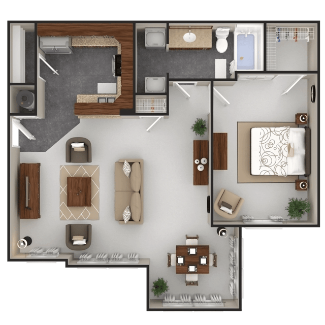 1 Bed 1 Bath with Flex Space
