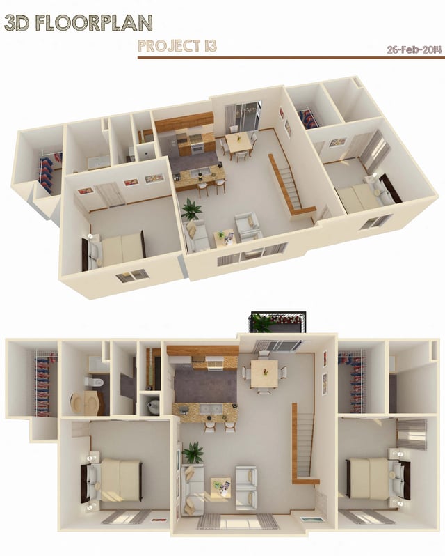 2br/2ba + $110 Attached Garage floor plan