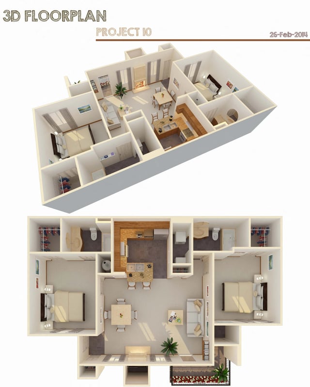 2br/2ba floor plan